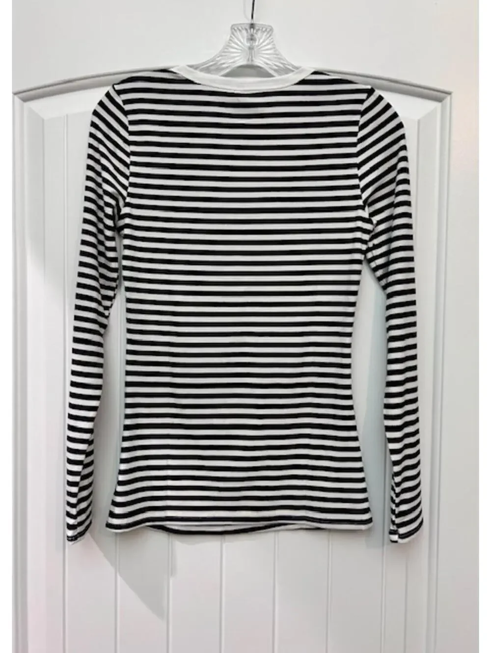 NWT Anrabess Soft Striped Long Sleeve Top 🖤 Size Small - Picture 3 of 7